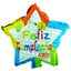Globos Metalizados Foil (Mayler) 10" Estrella Feliz Cumpleaños x1