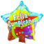 Globos Metalizados Foil (Mayler) 10" Estrella Feliz Cumpleaños x1