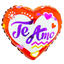 Globos Metalizados Foil (Miylar) 10" Corazón Te Amo x1
