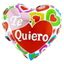 Globos Metalizados Foil (Mylar) 10" Corazón Te Quiero x1