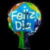 Globo Metalizado Feliz Día Redondo 6" Paquete x 12