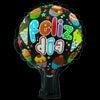 Globo Metalizado Feliz Día Redondo 6" Paquete x 12