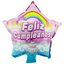 Globos Metalizados Foil (Mayler) 10" Estrella Feliz Cumpleaños x1