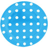 Plato Cartón Redondo Puntos Azul Claro 9" x12
