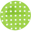 Plato Cartón Redondo Puntos Verde Limón 7" 9" x12