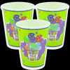 Vaso Carton Feliz Cumpleaños 9 Onzas Verde x12