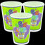 Vaso Carton Feliz Cumpleaños 9 Onzas Verde x12