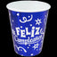 Vaso Cartón Metalizado Feliz Cumpleaños 8 Onzas x12