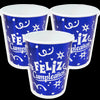 Vaso Cartón Metalizado Feliz Cumpleaños 8 Onzas x12
