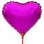 Globos Metalizados Foil (Mylar)10"Corazón Liso X6 con vara y soporte