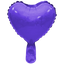 Globos Metalizados Foil (Mylar) 10"Corazón Escarchado x1