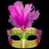 Antifaz Fucsia Plumas colores Surtidos