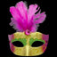 Antifaz Fucsia Plumas colores Surtidos