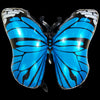 Globos Metalizados Mariposa Azul y Fucsia 70x53 cm
