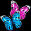 Globos Metalizados Mariposa Azul y Fucsia 70x53 cm