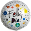 Globos Metalizados Feliz Día 18" Circulos