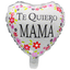Globos Metalizados Foil (Mylar) 10"Corazón Te Quiero Mamá x1