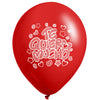 Globos Látex Biodegradables Te Quiero Mucho Blanco y Rojo