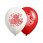 Globos Látex Biodegradables Corrientes Te Amo Rojo y Blanco