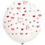 Globos Látex Biodegradables Corrientes 360° Corazones