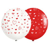 Globos Látex Biodegradables Corrientes 360° Corazones