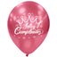 Globos Látex Biodegradables Espejo Cromado Feliz Cumpleaños Dorado y Fucsia