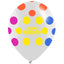 Globos Látex Biodegradables Cristal 360° Feliz Cumpleaños Tinta Neón