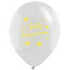 Globos Látex Biodegradables Cristal Transparente Feliz Cumpleaños Tinta Neón