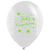Globos Látex Biodegradables Cristal Transparente Feliz Cumpleaños Tinta Neón