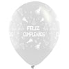 Globos Látex Biodegradables Cristal 360° Feliz Cumpleaños Transparente
