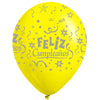 Globos Látex Biodegradables Corriente 360° Feliz Cumpleaños Surtido