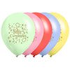 Globos Látex Biodegradables Pastel Surtidos Impresos - Feliz Cumpleaños Estrellas