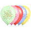Globos Látex Biodegradables Pastel Surtidos Impresos - Feliz Cumpleaños Estrellas