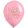 Globos Látex Biodegradables Pastel Surtidos Impresos - Feliz Cumpleaños Estrellas