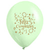 Globos Látex Biodegradables Pastel Surtidos Impresos - Feliz Cumpleaños Estrellas
