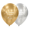 Globos Látex Biodegradables Espejo Mi Primera Comunión Dorado y Plata