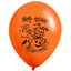 Globos Látex Biodegradables Halloween Naranja y Negro