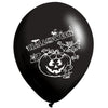 Globos Látex Biodegradables Halloween Naranja y Negro