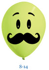 Globos Látex Biodegradables Corrientes Bigotes Surtidos