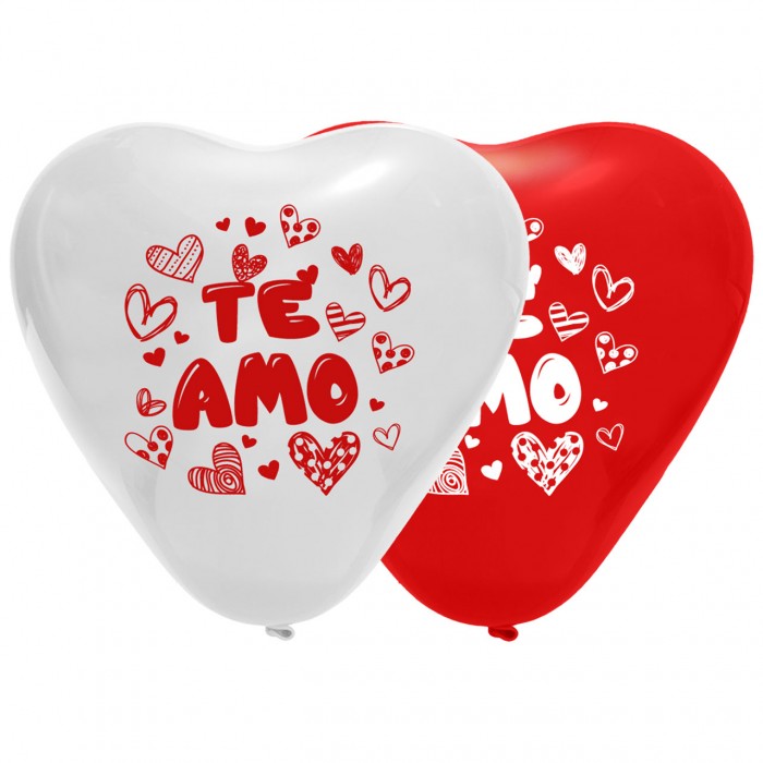 Globos De Corazones Rojos Amor Con Letras Te Amo Decoracion Para Aniversario