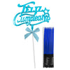 Kit Adorno Torta-Toper Para Pastel Feliz Cumpleaños con 8 Velas