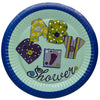Plato Cartón Redondo Baby Shower 7" x12