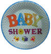 Plato Cartón Redondo Baby Shower 7" x12