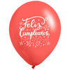 Globos Látex Biodegradables  Pastel Surtidos Impresos - Feliz Cumpleaños