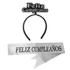 Kit Banda Feliz Cumpleaños y Corona Tiara