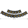Festón Cenefa Guirnalda Feliz Cumpleaños Negro Dorado