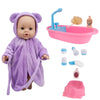 Juguete Set  Bebe con Accesorios de Juego de Baño para Muñecas