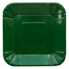 Plato Cartón Cuadrado 6" 8" Verde x12