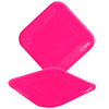 Plato Cartón Cuadrado 6" 8" Fucsia x12