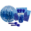 Kit Fiesta Diamantes (12 platos7"- 12 cubiertos- 12 vasos 8oz- 20 servilletas)
